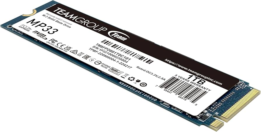 TeamGroup MP33 M.2 1TB 3D NAND NVMe TeamGroup MP33 M.2 1TB 3D NAND NVMe